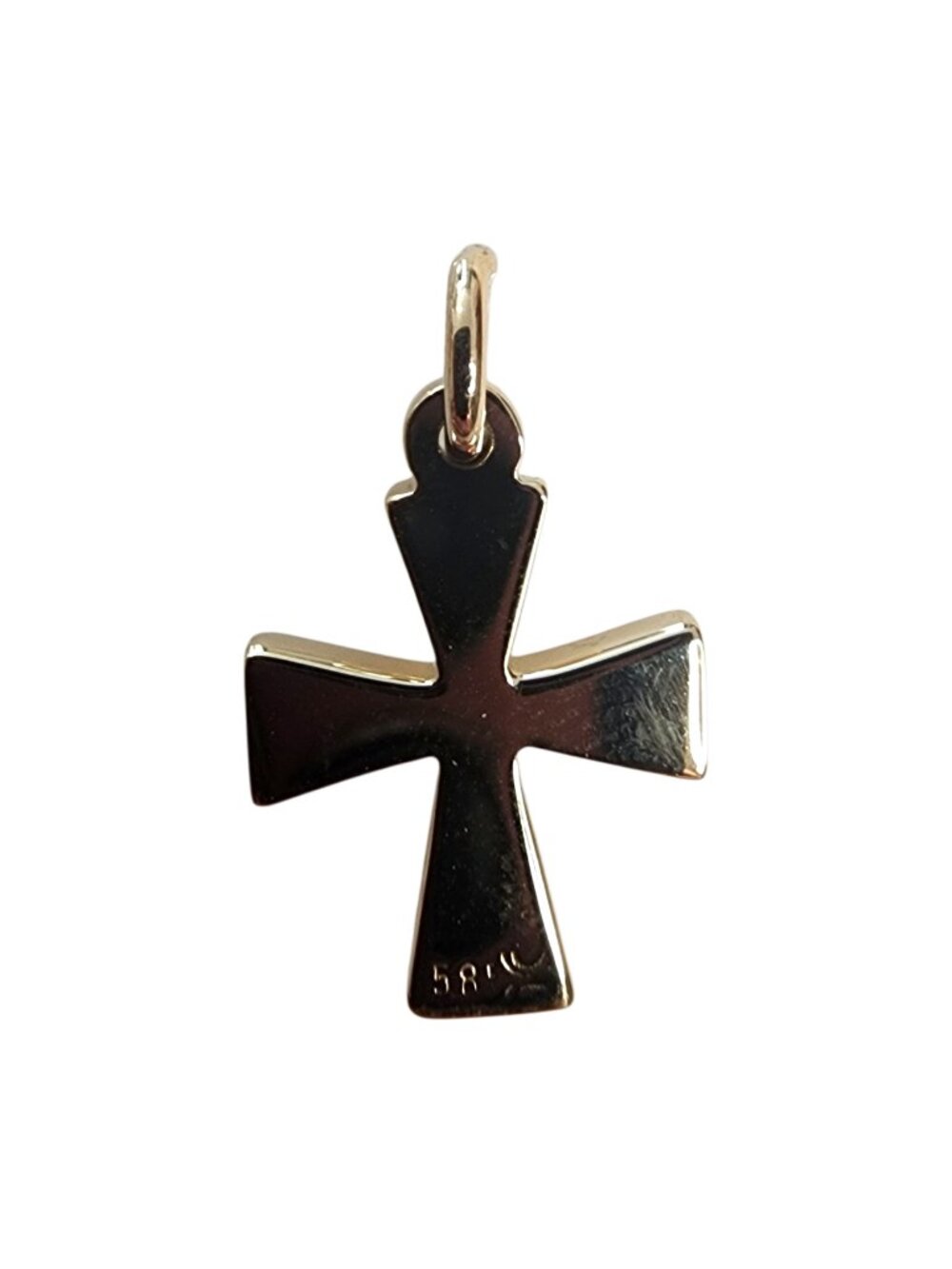 14K Yellow Gold Cross Charm #25210